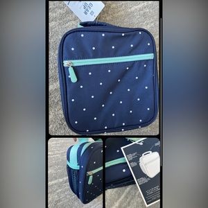Pottery Barn Gear Up Collection Blue Polka Dot lunch box new